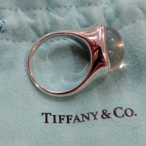 Tiffany Cabochon Rock Crystal Domed Ring - Picture 5 of 11